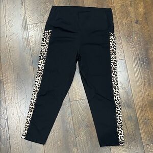 ZYIA Black and Leopard Kids Leggings